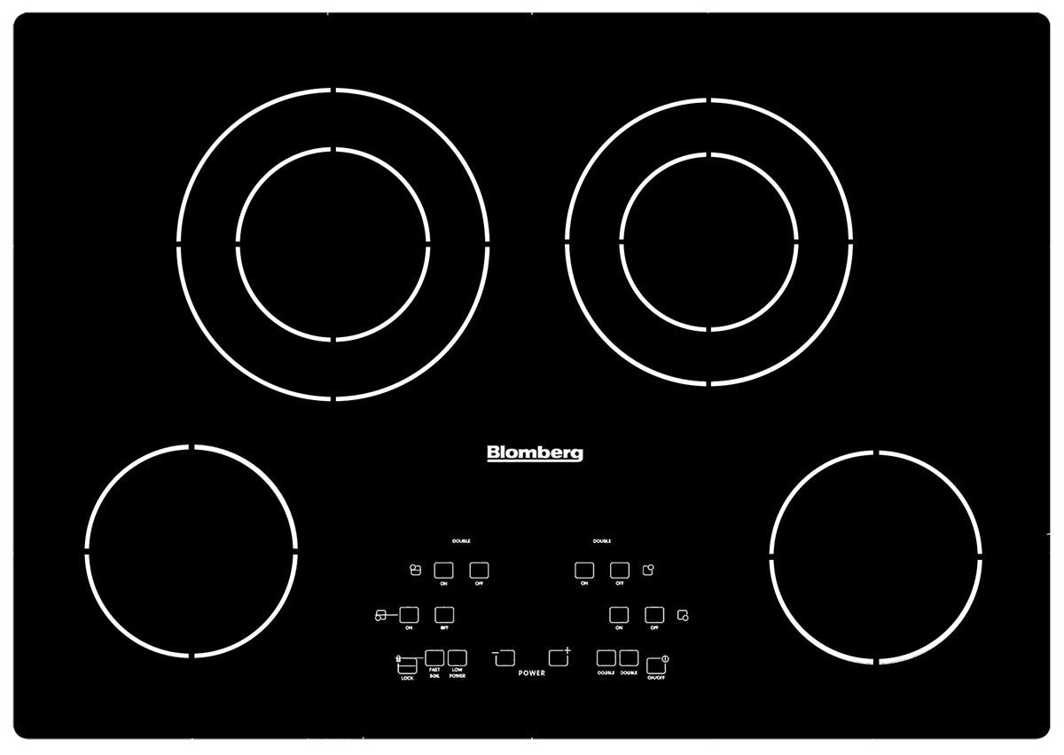 Blomberg 30 inch wide Electric Cooktop in Black CTE30400