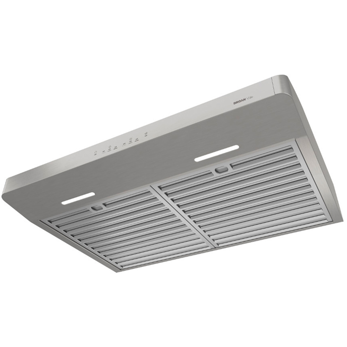 Broan 30 Inch 600 CFM Under Cabinet Hood Vent in Stainless ERLE130