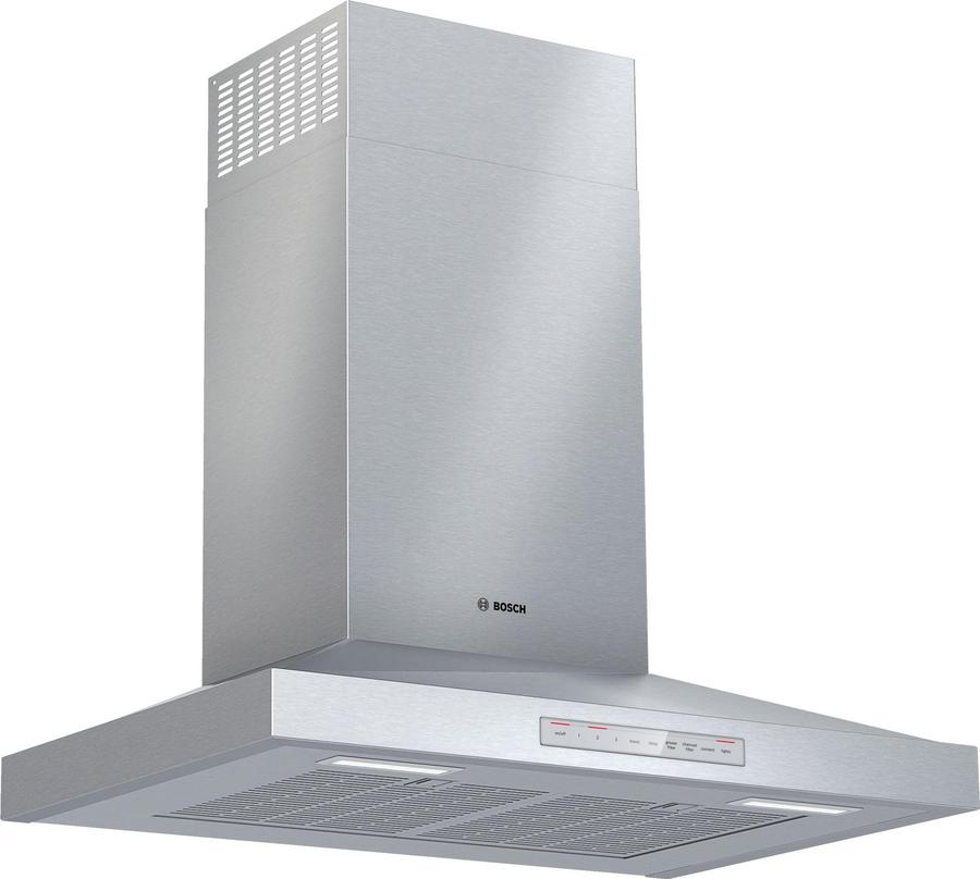 Bosch 30 Inch 600 CFM Wall Mount and Chimney Range Vent in Stainless HCP50652UC