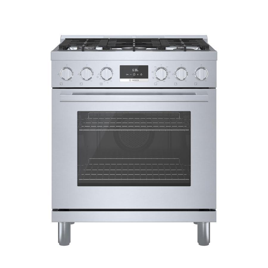 Bosch 4 cu. ft Dual Fuel Range in Stainless HDS8055C