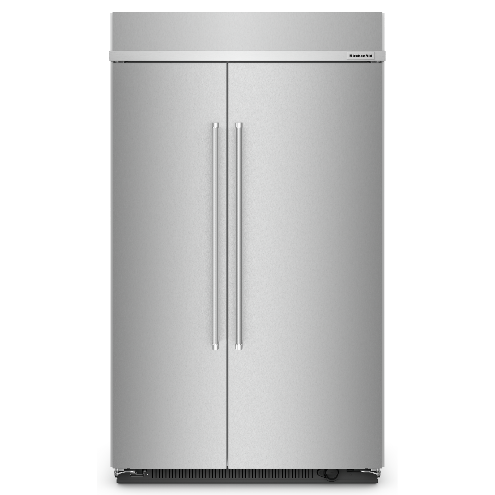 KitchenAid - 47.25 Inch 30 cu. ft Built In / Integrated Side by Side  Refrigerator in Stainless - KBSN708MPS