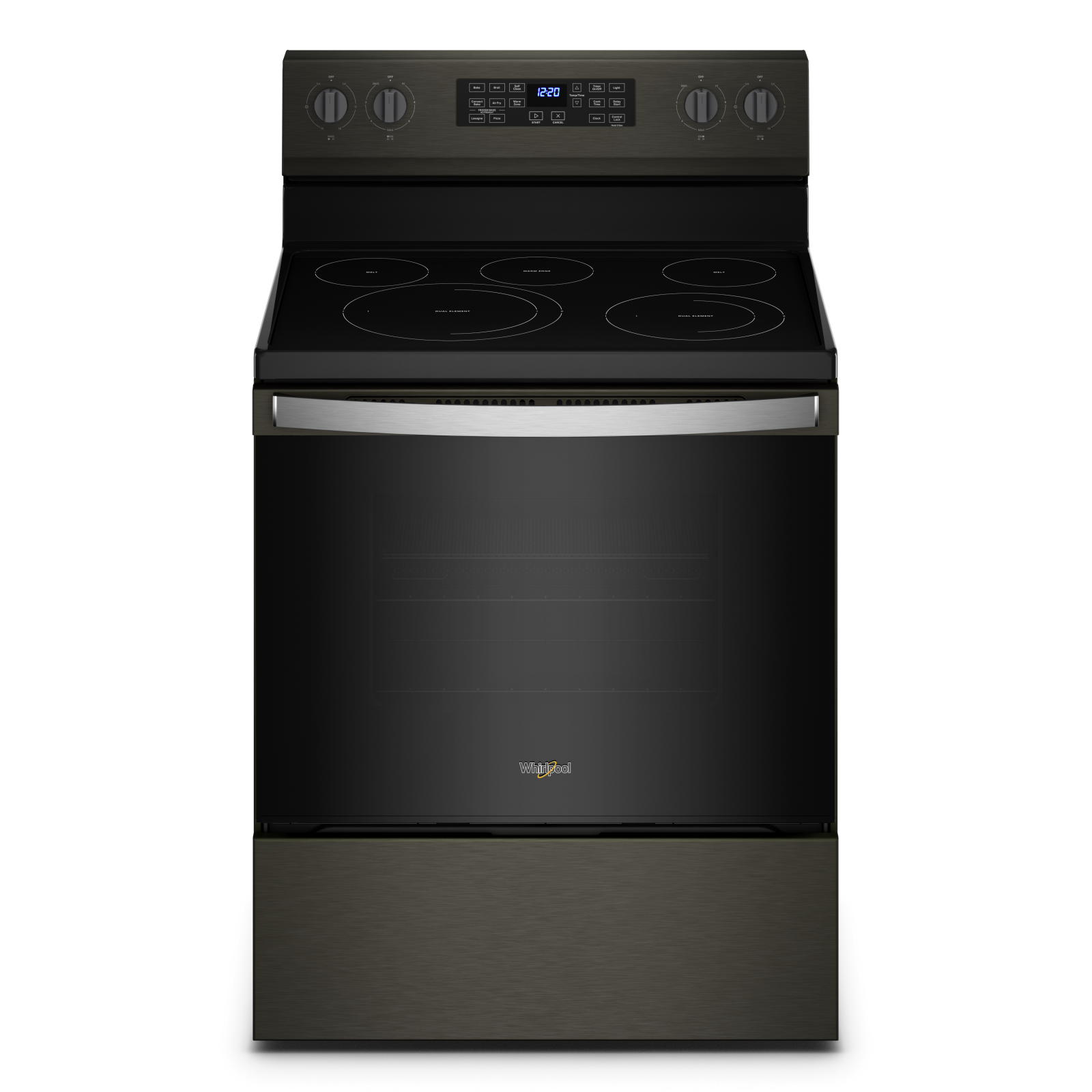 whirlpool electric range black stainless