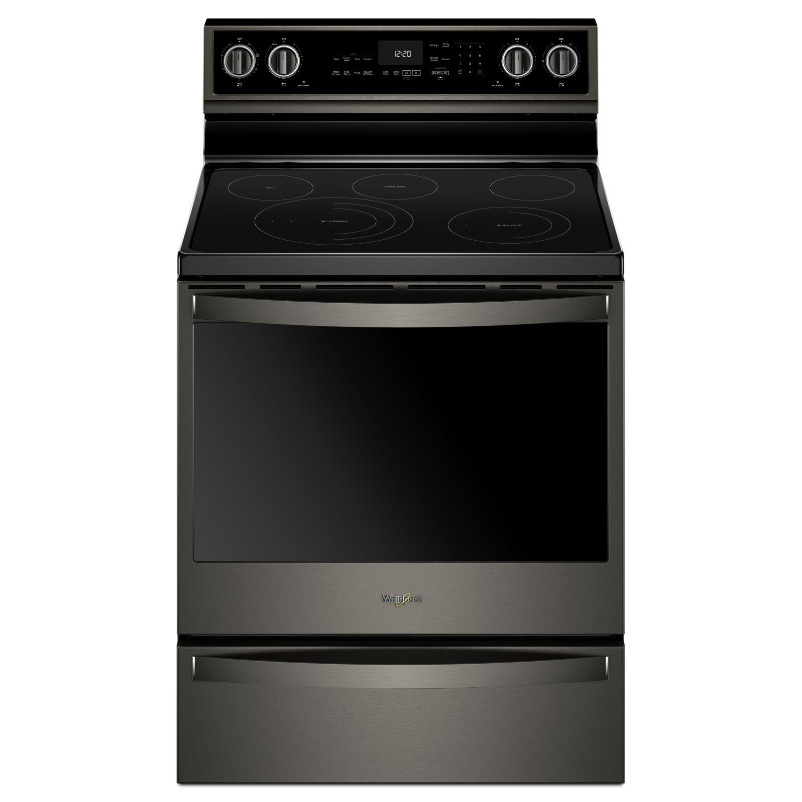 Whirlpool black deals electric stove