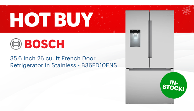 Bosch - 35.6 Inch 26 cu. ft French Door Refrigerator in Stainless - B36FD10ENS