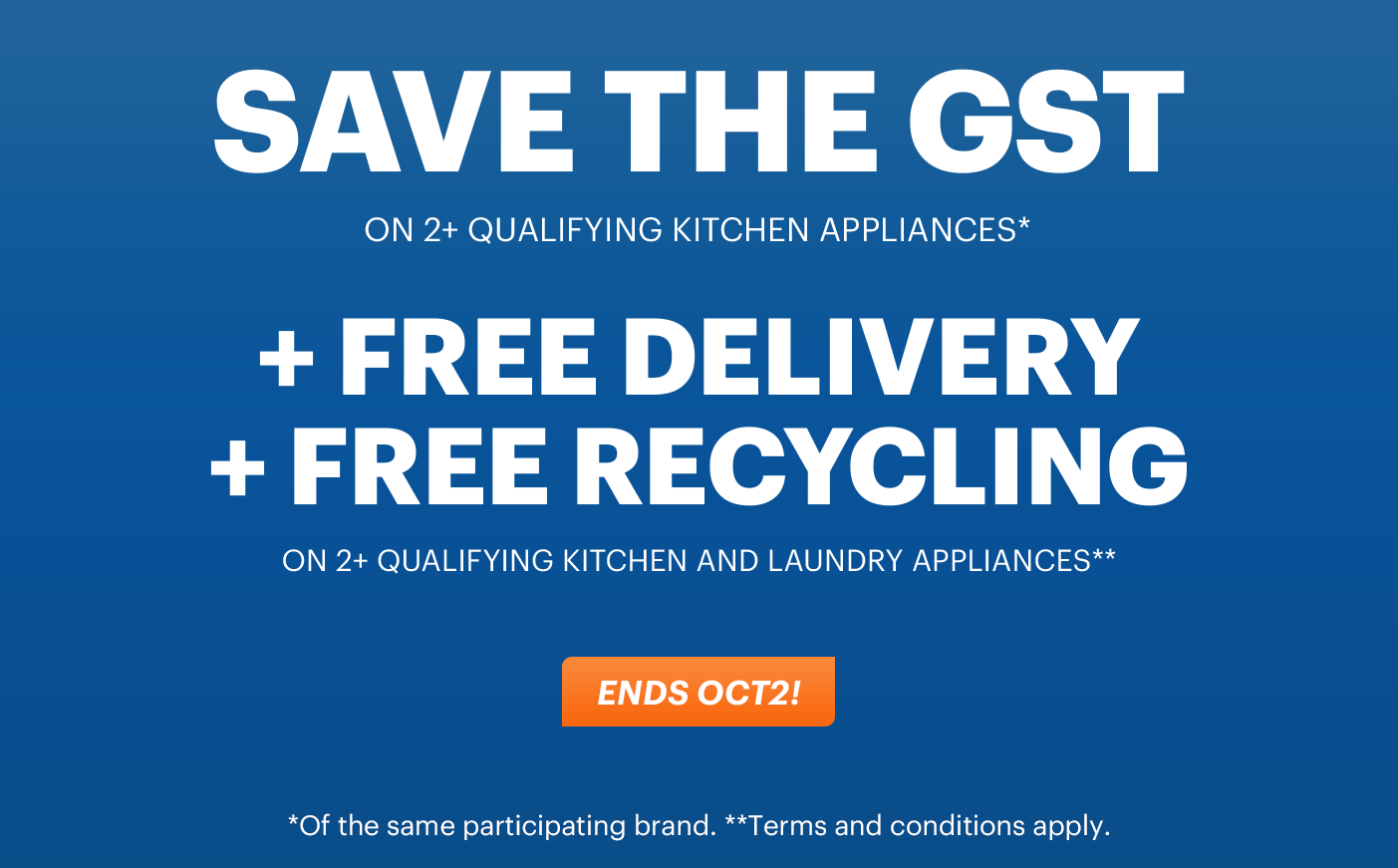 Save The GST, Free Delivery & Free Recyling Sep 12 - Oct 2, 2024