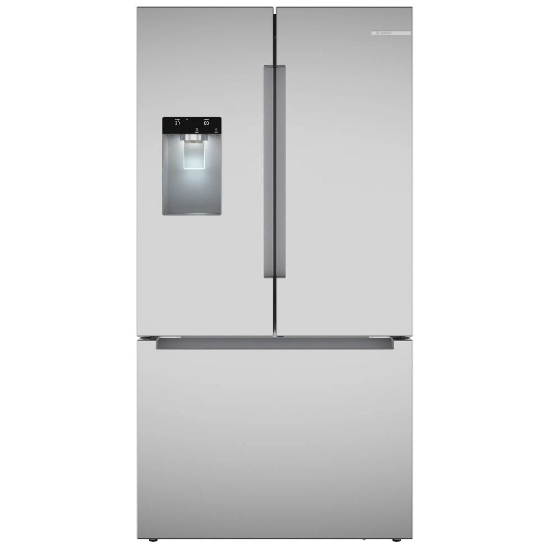 Bosch - 35.6 Inch 26 cu. ft French Door Refrigerator in Stainless - B36FD10ENS