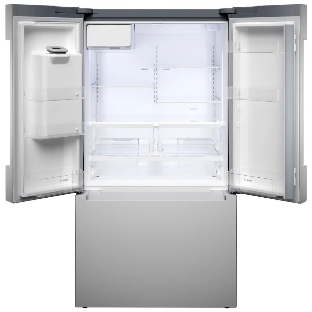 Bosch - 35.6 Inch 26 cu. ft French Door Refrigerator in Stainless - B36FD10ENS