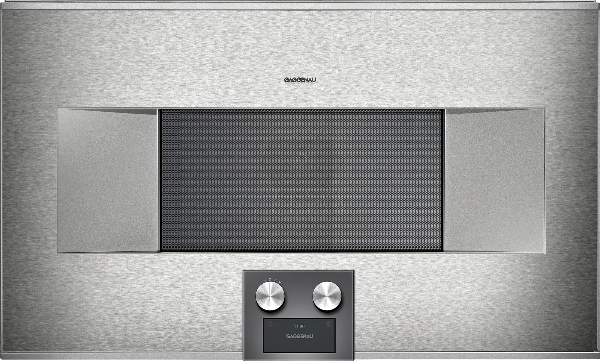 Gaggenau - 1.3 cu. ft Combination Wall Oven in Stainless (Open Box) - BM485710