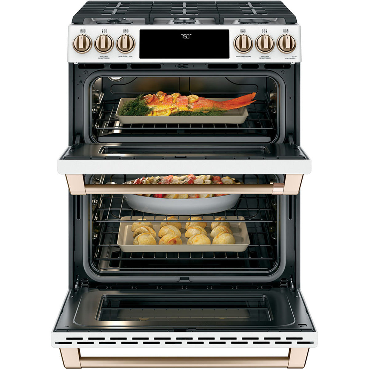 Café - 6.7 cu. ft  Gas Range in White (Premium Floor Model) - CCGS750P4MW2