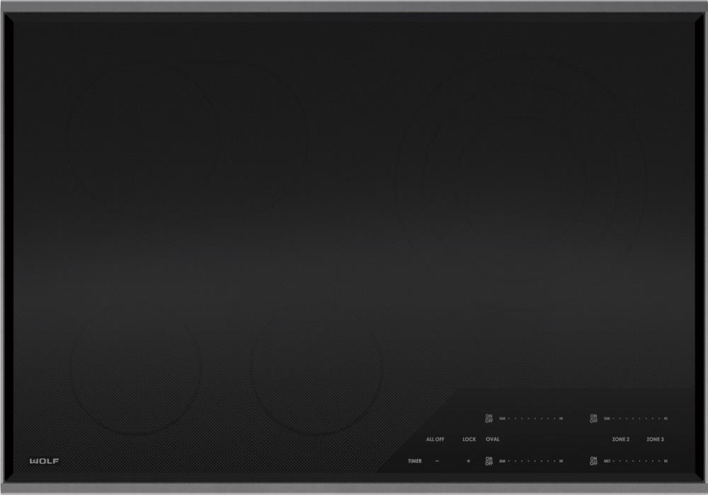 Wolf - 30 inch wide Electric Cooktop in Black - CE304T/S/208