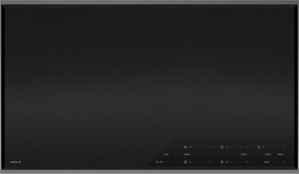 Wolf - 36 inch wide Electric Cooktop in Black - CE365T/S/208