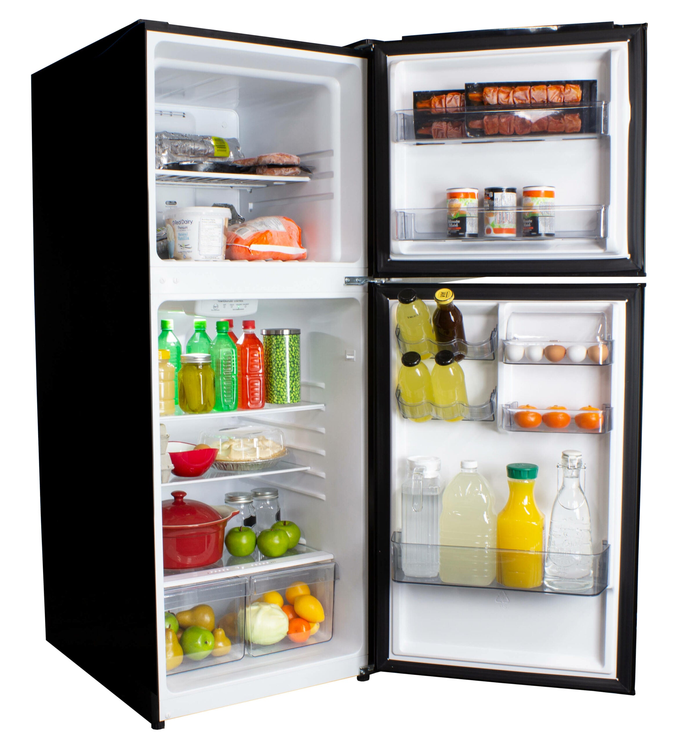 Danby - 23.44 Inch 10.1 cu. ft Top Mount Refrigerator in Black - DFF101B1BDB