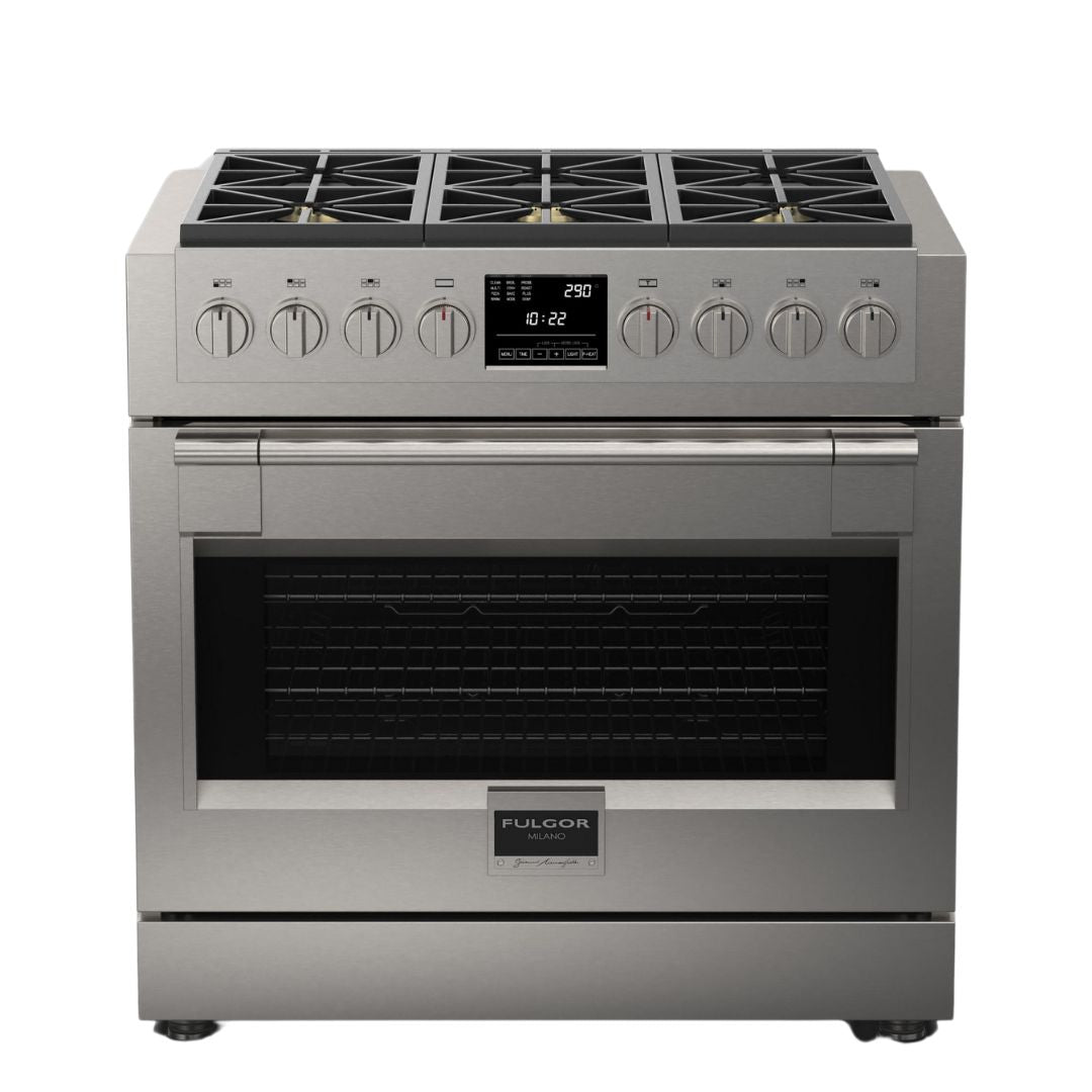 Fulgor Milano - 5.7 cu. ft  Dual Fuel Range in Stainless - F6PDF366S1