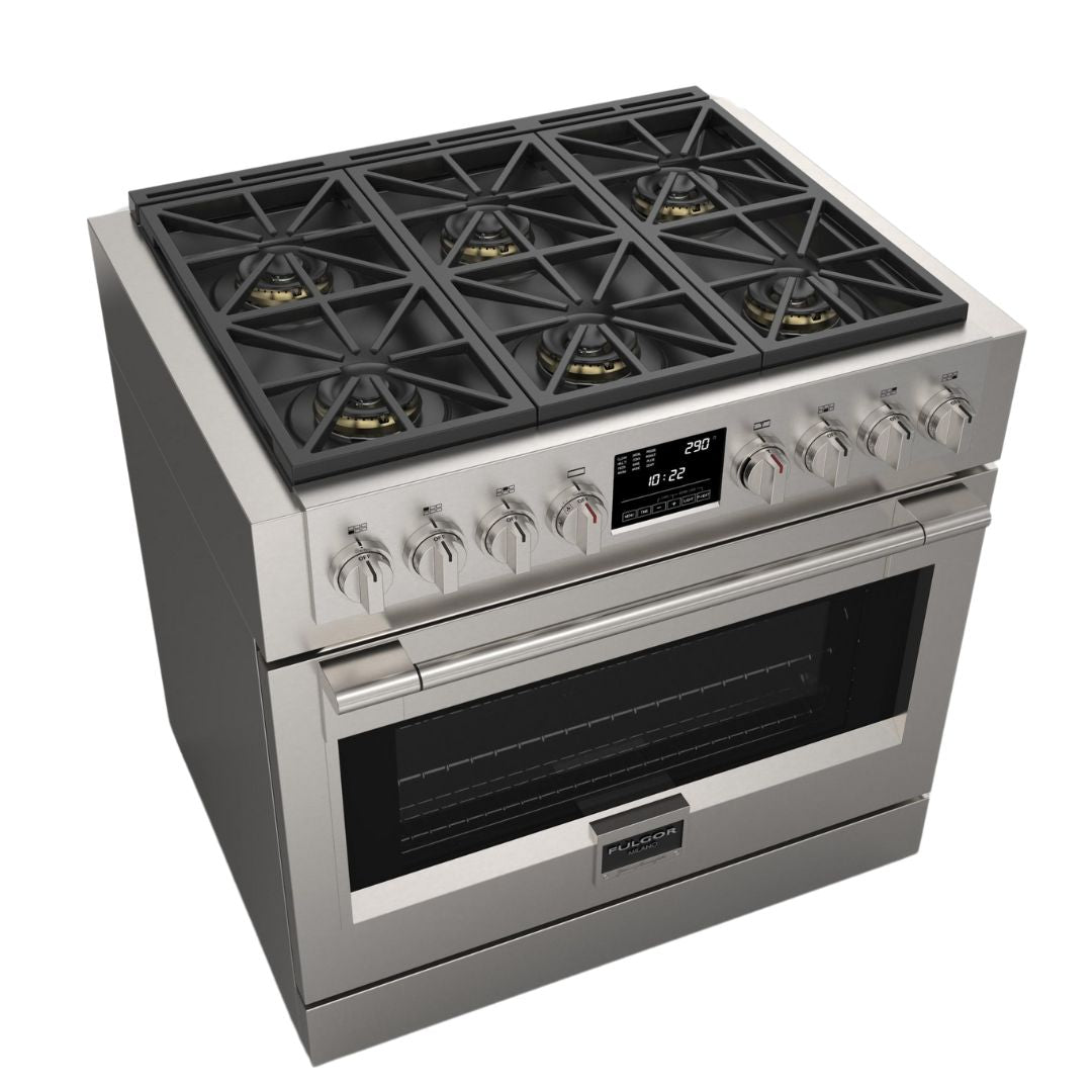 Fulgor Milano - 5.7 cu. ft  Dual Fuel Range in Stainless - F6PDF366S1