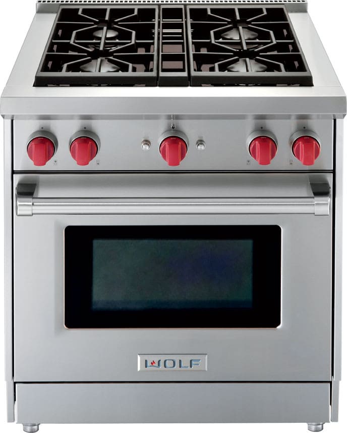 Wolf - 4.4 cu. ft  Gas Range in Stainless (Open Box) - GR304