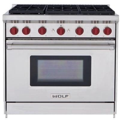 Wolf - 5.5 cu. ft  Gas Range in Stainless - GR366