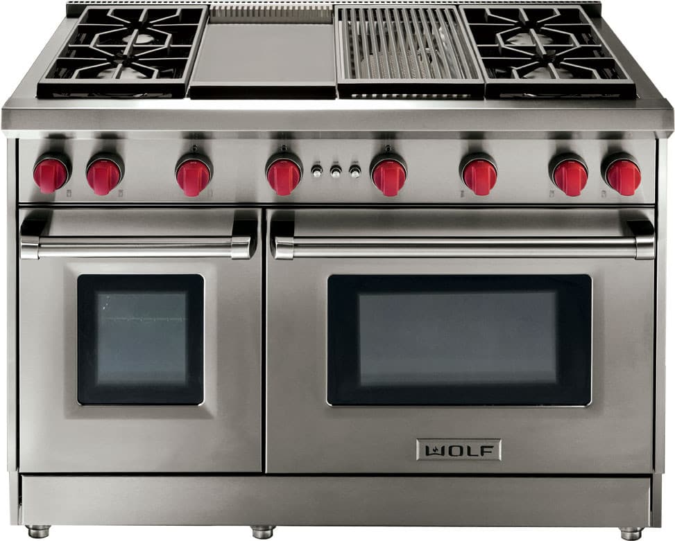 Wolf - 6.9 cu. ft  Gas Range in Stainless (Open Box) - GR484CG