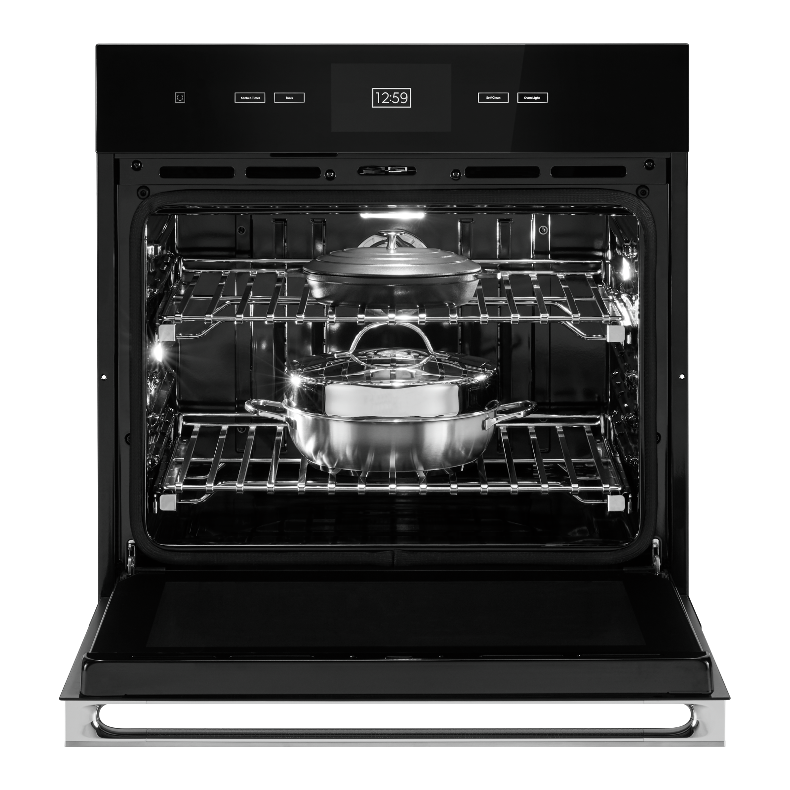 JennAir - 5 cu. ft Single Wall Oven in Black (Premium Floor Model) - JJW3430LM