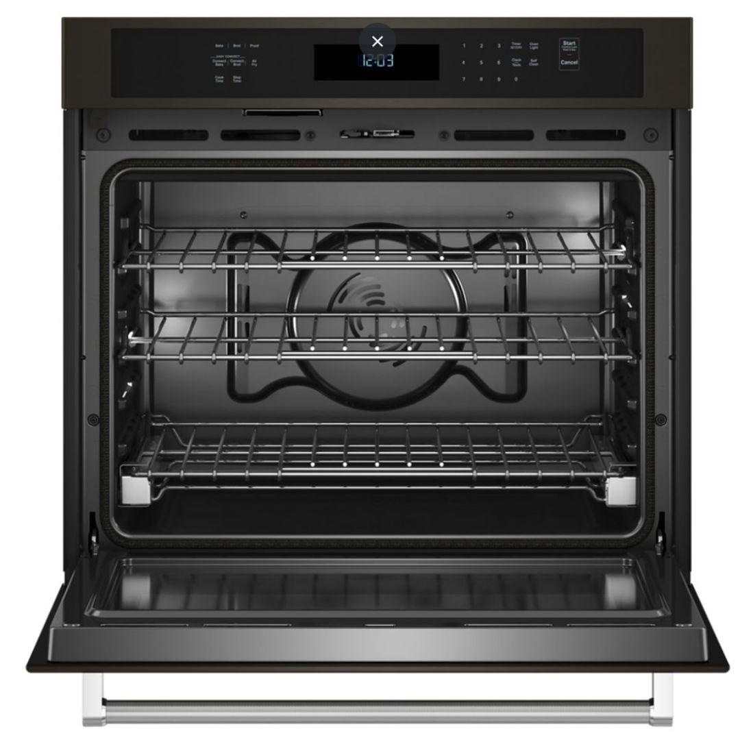 KitchenAid - 5 cu. ft Single Wall Oven in Black Stainless - KOES530PBS