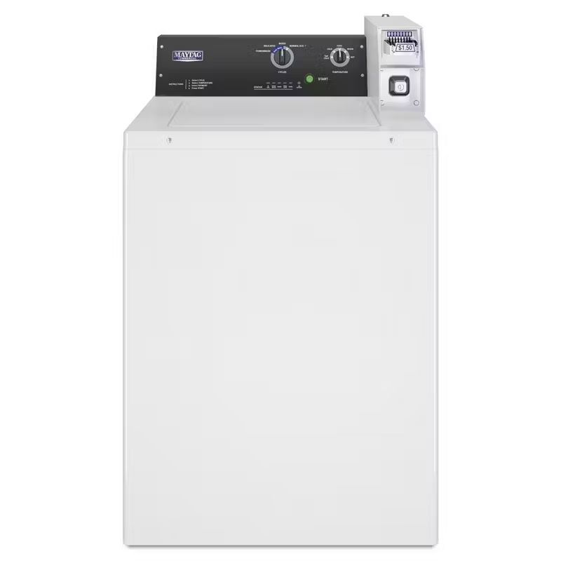 Maytag - 3.27 cu. Ft  Commercial Top Load Washer With Coin Slide in White - MAT23CSAWW