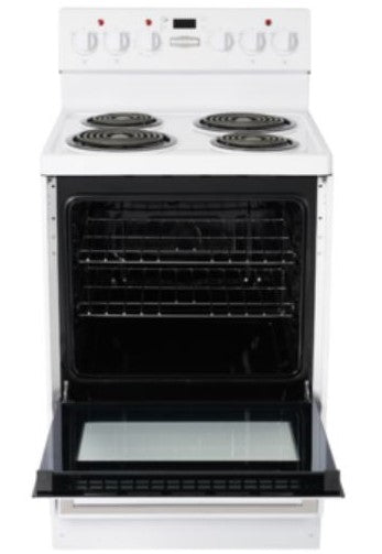 Marathon - 23.6 Inch 2.7 cu. ft  Electric Coil Range With Clock in White - MER241W-2