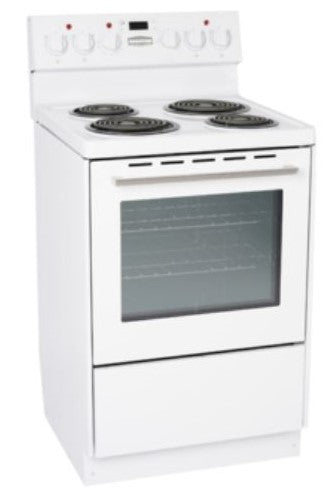 Marathon - 23.6 Inch 2.7 cu. ft  Electric Coil Range With Clock in White - MER241W-2