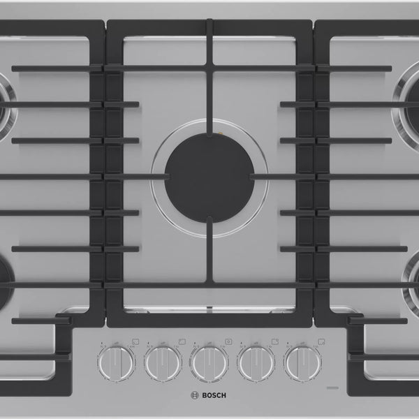 Bosch 37 inch wide Gas Cooktop in Stainless NGM5658UC