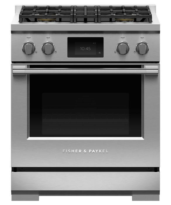 Fisher Paykel - 4 cu. ft  Dual Fuel Range in Stainless (Open Box) - RDV3-304-L