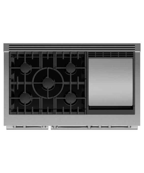 Fisher Paykel - 6.9 cu. ft  Dual Fuel Range in Stainless (Premium Floor Model) - RDV3-485GD-N