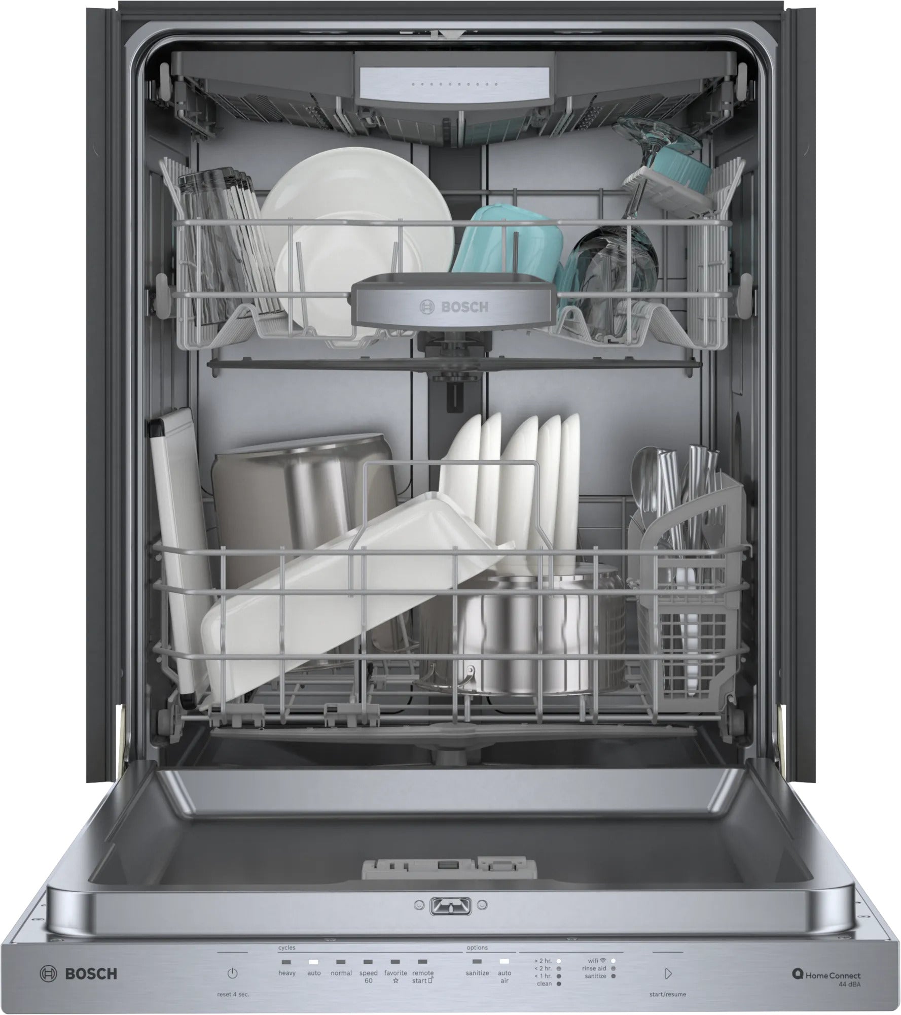 Bosch - 44 dBA Built In Dishwasher in Stainless - SHP65CM5N