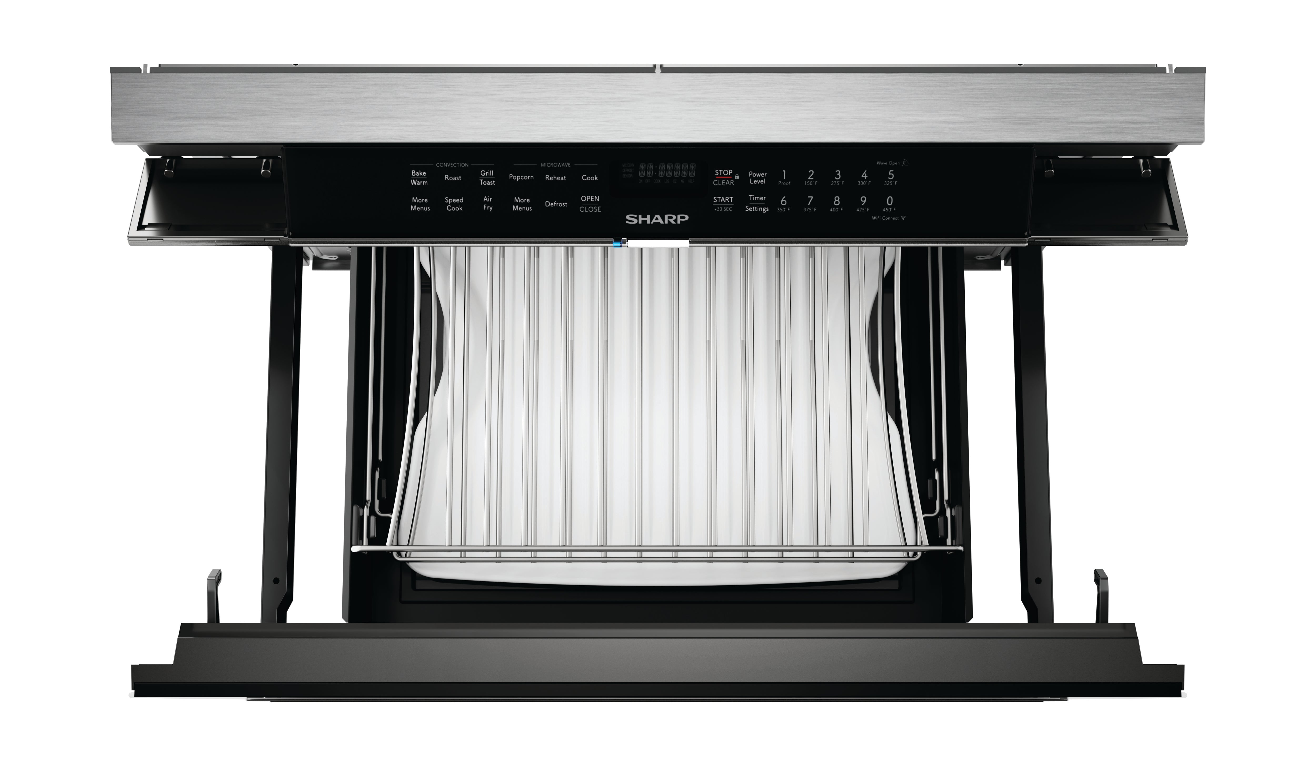 Sharp - 1.4 cu. Ft  Built In Microwave in Stainless (Open Box) - SMD2499FSC