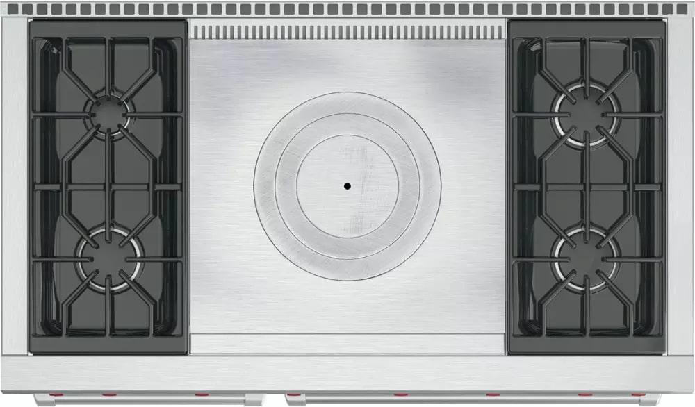 Wolf - 47.875 inch wide Gas Cooktop in Stainless - SRT484F