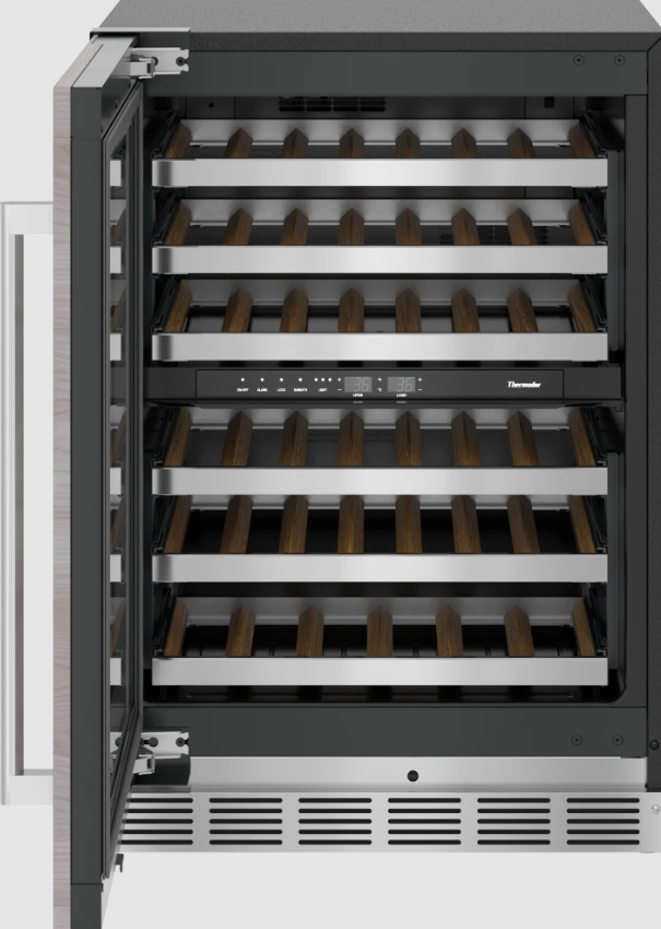 Thermador - 24 Inch 41 Bottles cu. ft Wine Fridge Refrigerator in Panel Ready - T24UW905LP