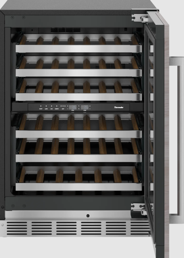 Thermador - 24 Inch 41 Bottles cu. ft Wine Fridge Refrigerator in Panel Ready - T24UW905RP