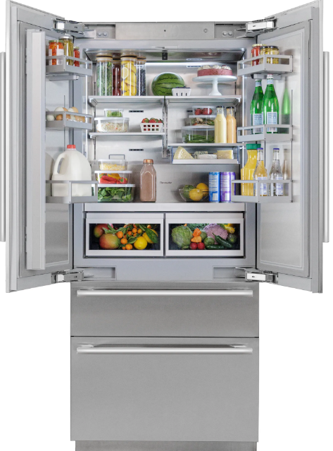 Thermador - 36 Inch 16.2 cu. ft French Door Refrigerator in Stainless - T36BT110NS