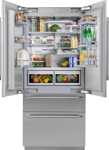 Thermador - 36 Inch 16.2 cu. ft French Door Refrigerator in Stainless - T36BT120NS