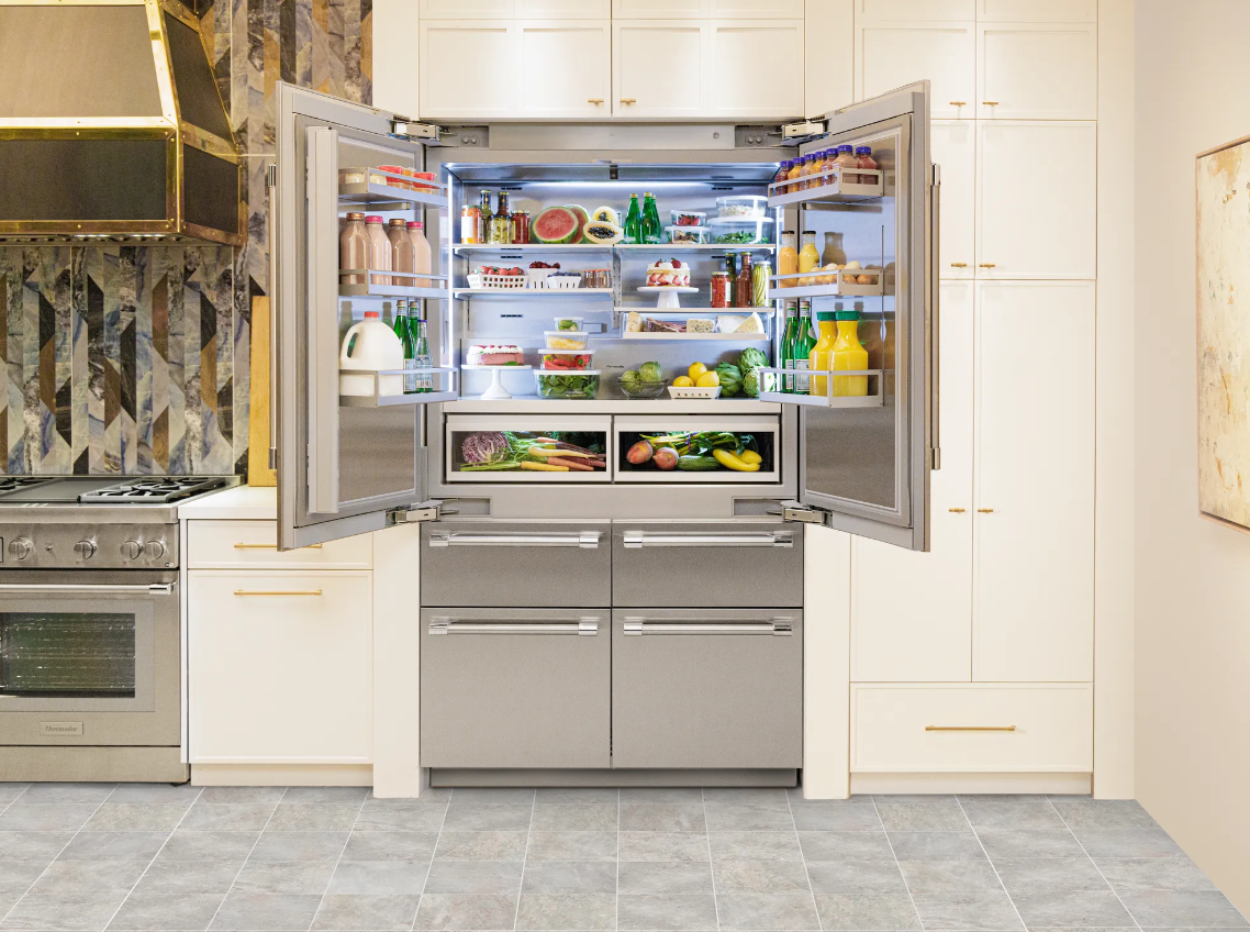 Thermador - 48 Inch 26.7 cu. ft French Door Refrigerator in Stainless - T48BT120NS