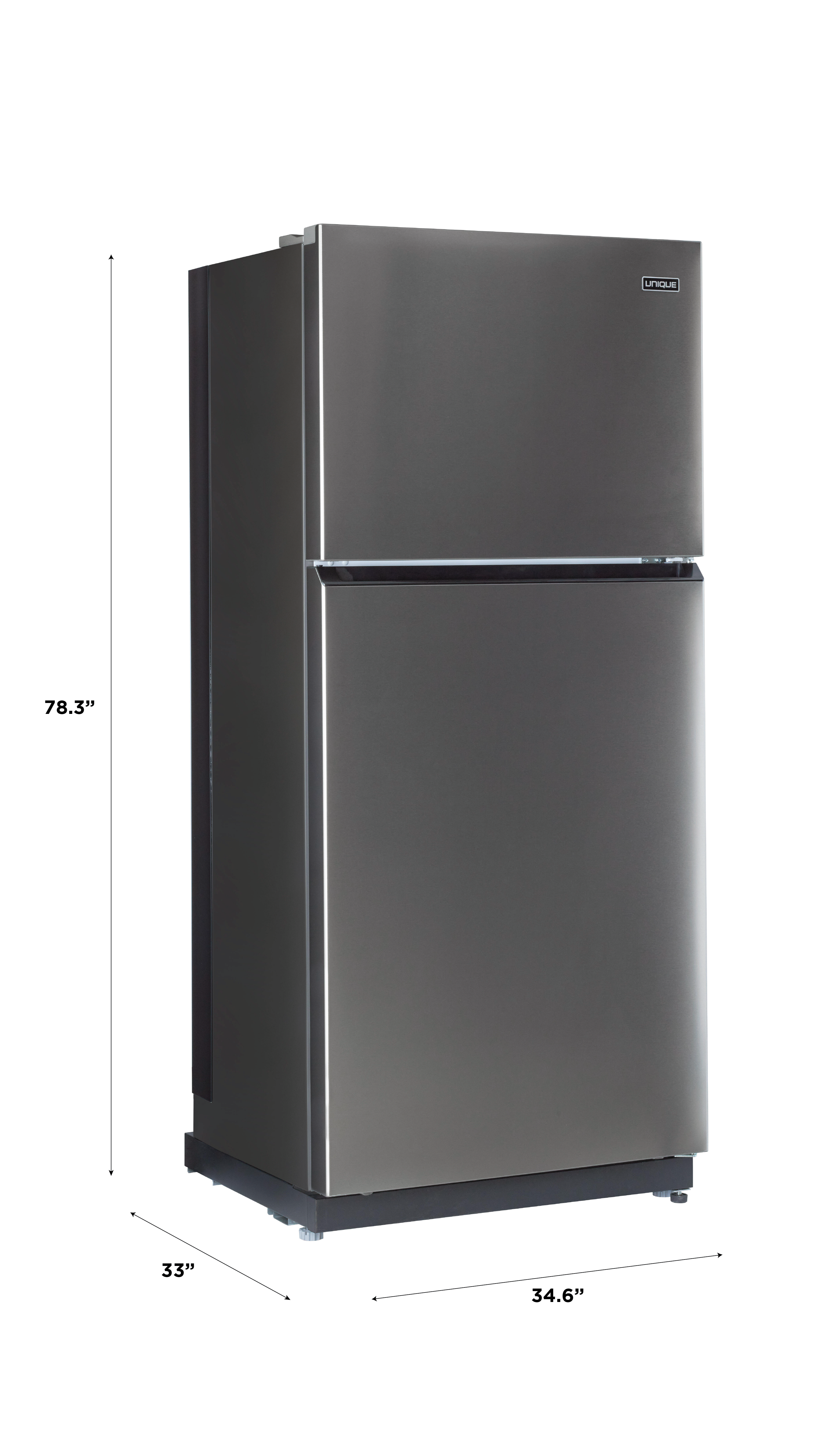 Unique Appliances - 34.6 Inch 19 cu. ft Top Mount Refrigerator in Stainless - UGP-19C CM SS