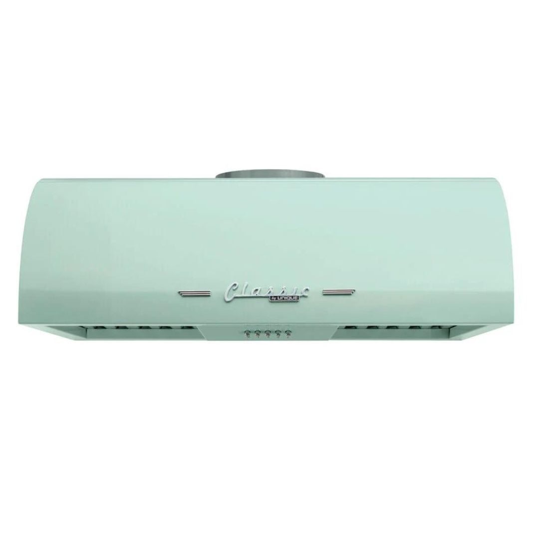 Unique Appliances - 24 Inch 502 CFM Under Cabinet Range Vent in Summer Mint Green - UGP-24CR RH LG