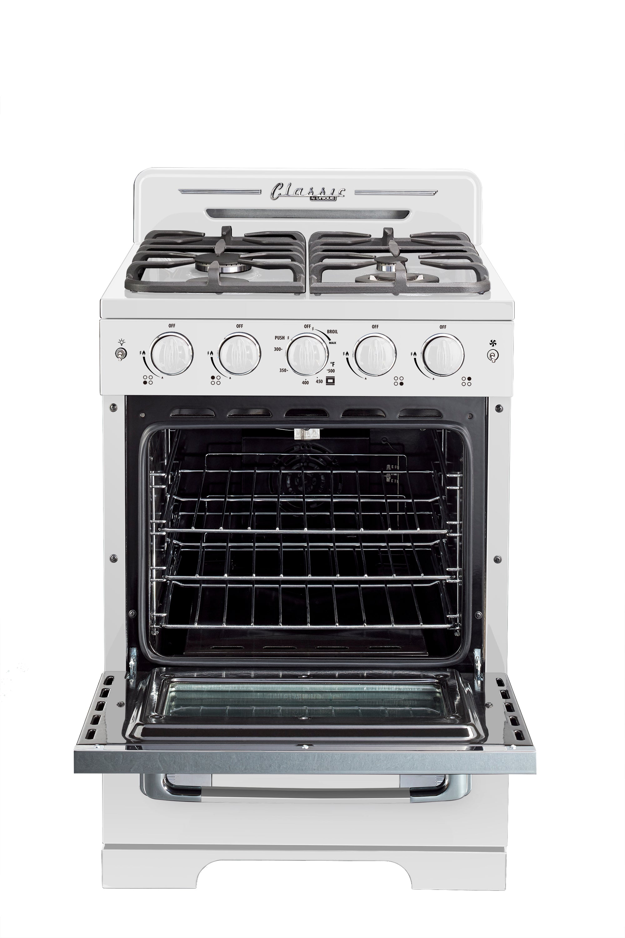 Unique Appliances - 2.9 cu. ft  Gas Range in Marshmallow White - UGP-24CR W