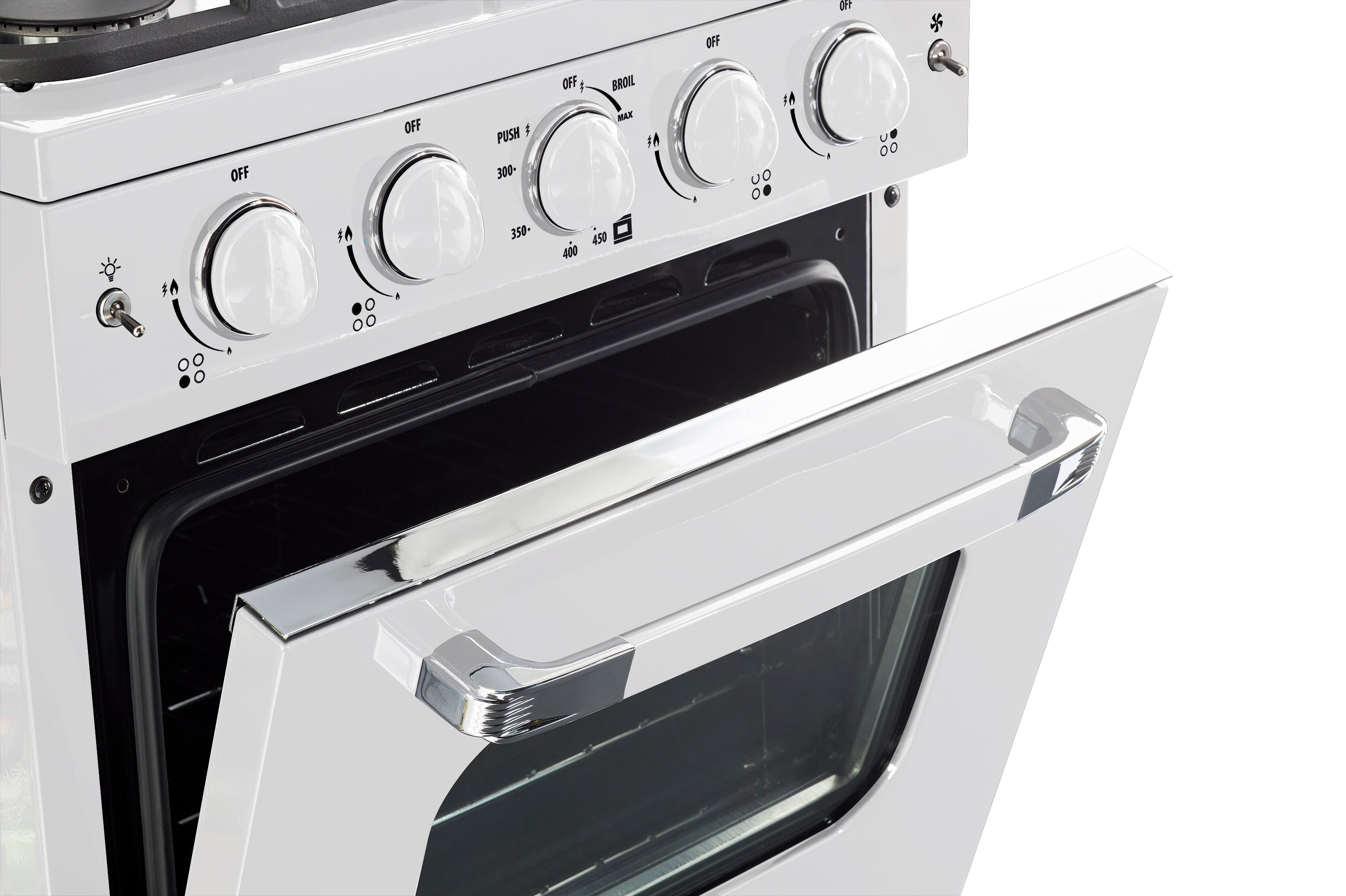 Unique Appliances - 2.9 cu. ft  Gas Range in Marshmallow White - UGP-24CR W