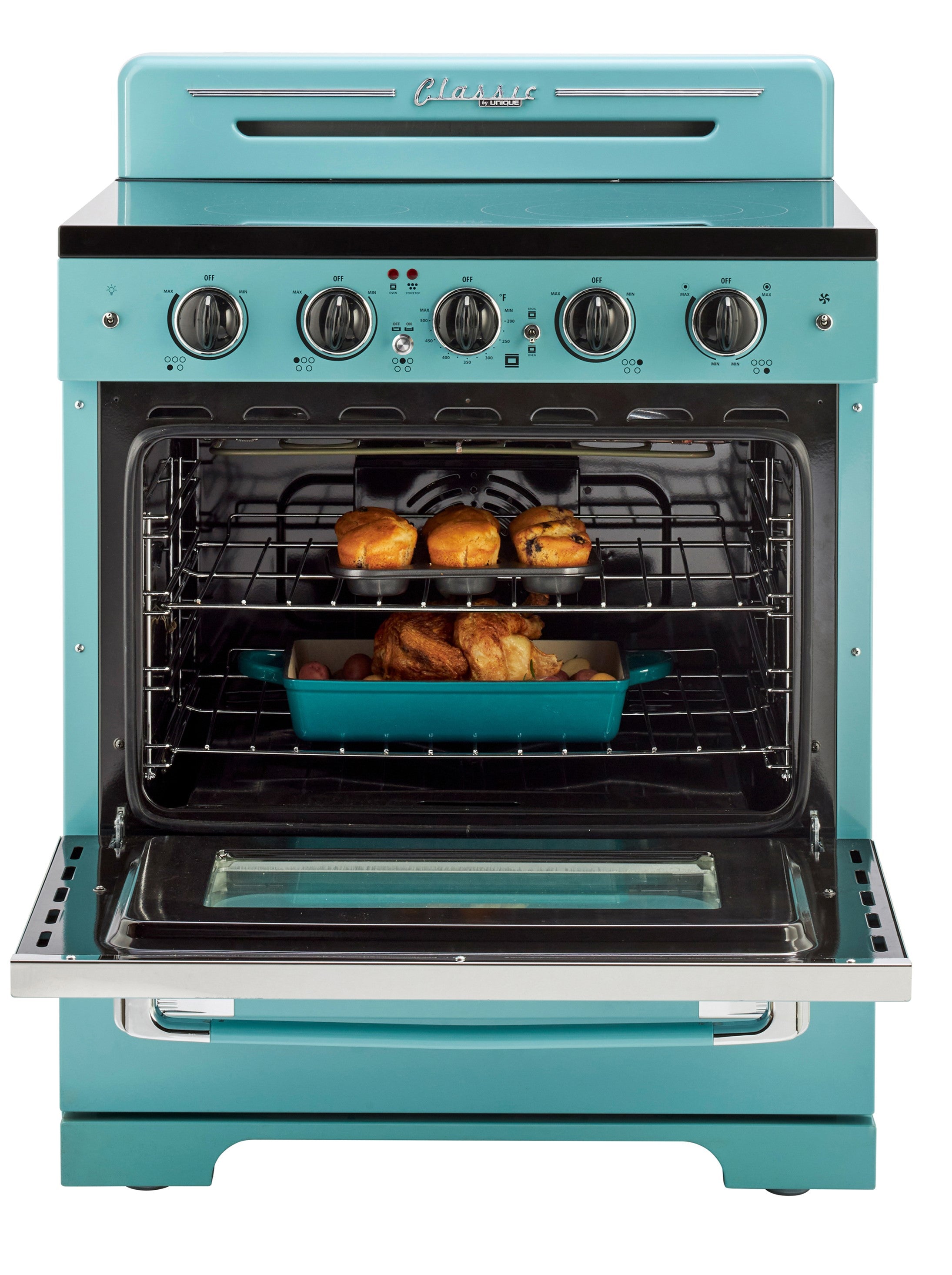 Unique Appliances - 3.9 cu. ft  Electric Range in Ocean Mist Turquoise - UGP-30CR EC T