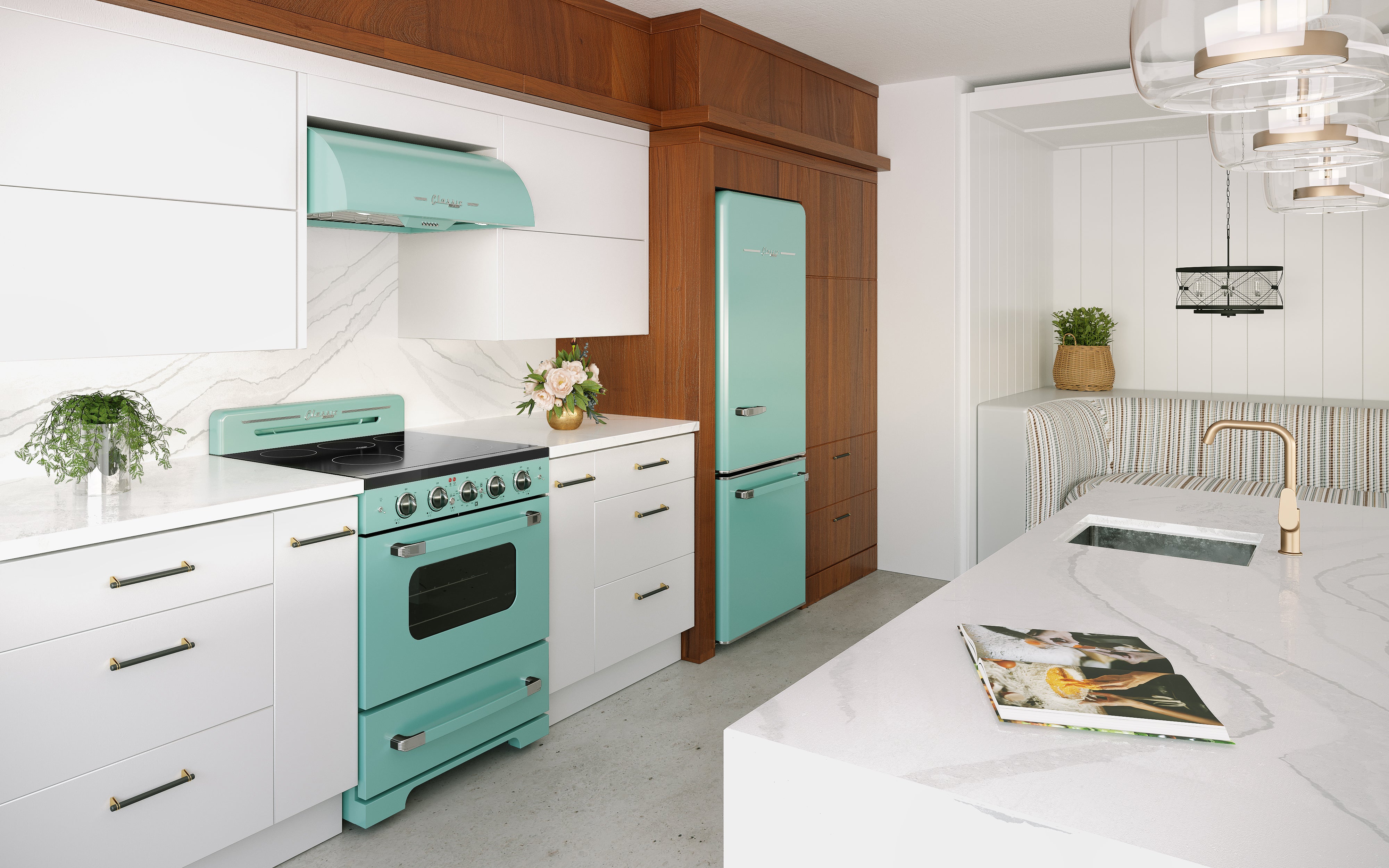 Unique Appliances - 3.9 cu. ft  Electric Range in Ocean Mist Turquoise - UGP-30CR EC T