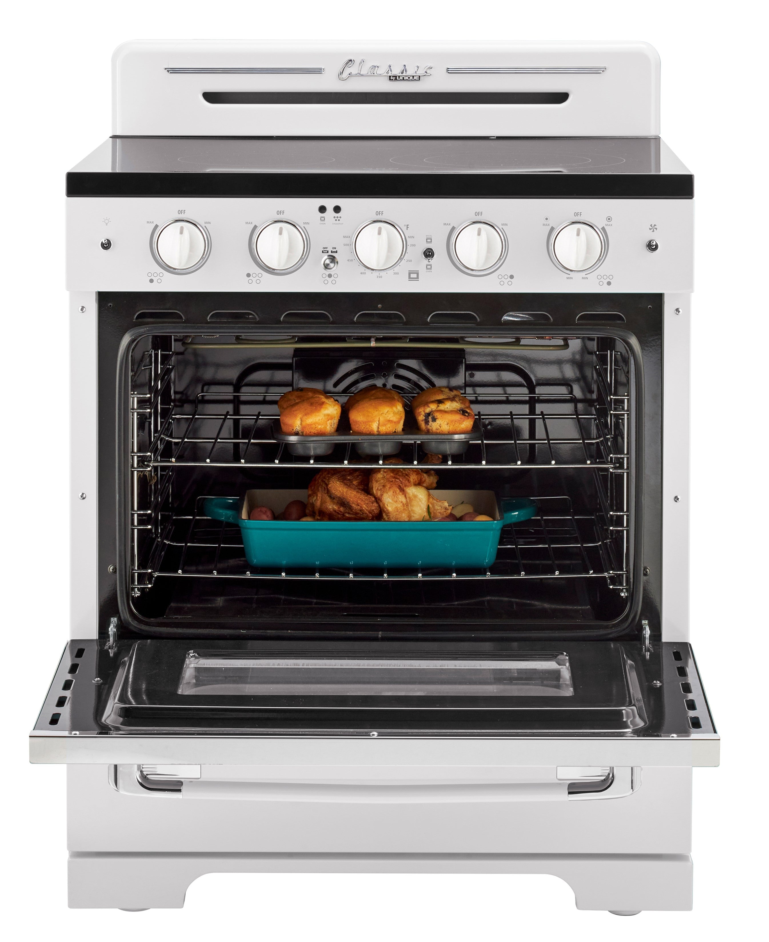 Unique Appliances - 3.9 cu. ft  Electric Range in Marshmallow White - UGP-30CR EC W