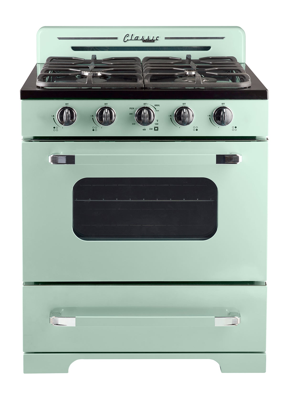 Unique Appliances - 3.9 cu. ft  Gas Range in Summer Mint Green - UGP-30CR OF2 LG