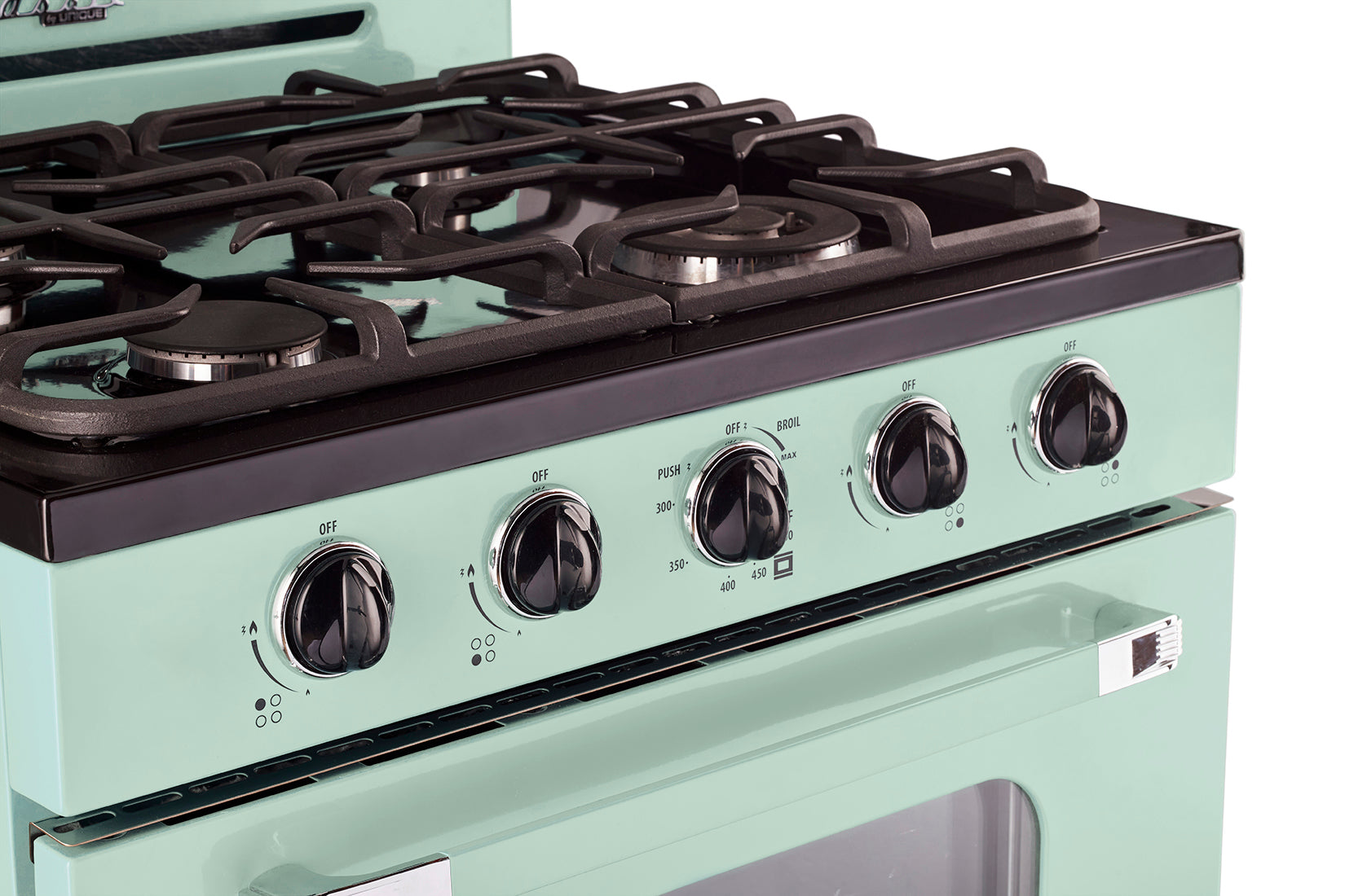 Unique Appliances - 3.9 cu. ft  Gas Range in Summer Mint Green - UGP-30CR OF2 LG