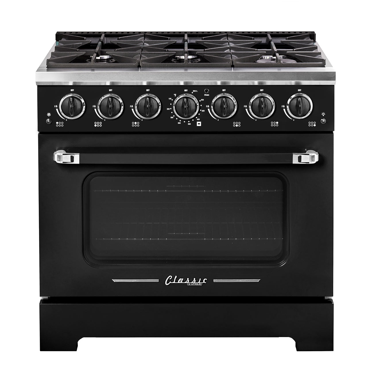 Unique Appliances - 5.2 cu. ft  Gas Range in Midnight Black - UGP-36CR B