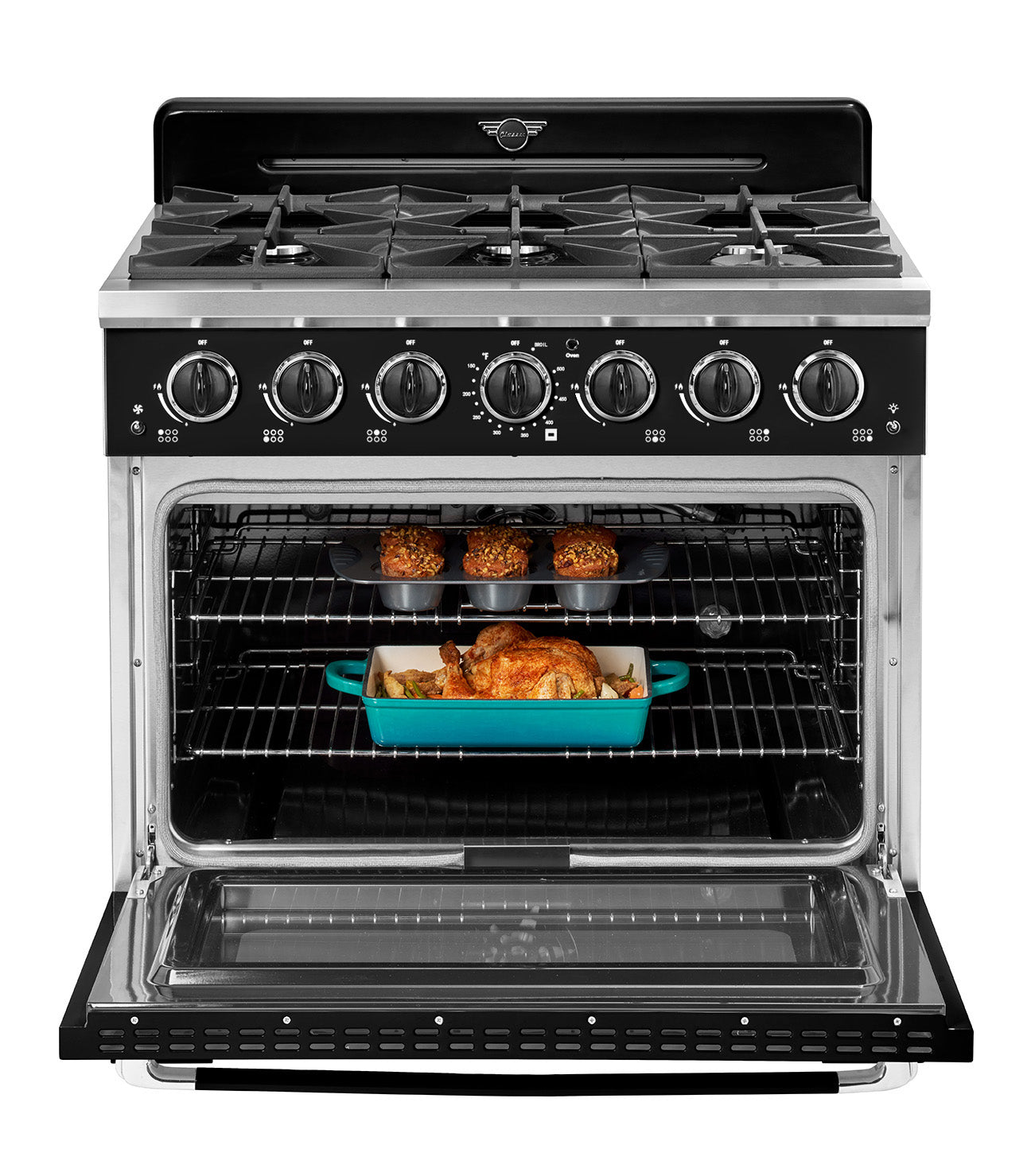 Unique Appliances - 5.2 cu. ft  Gas Range in Midnight Black - UGP-36CR B