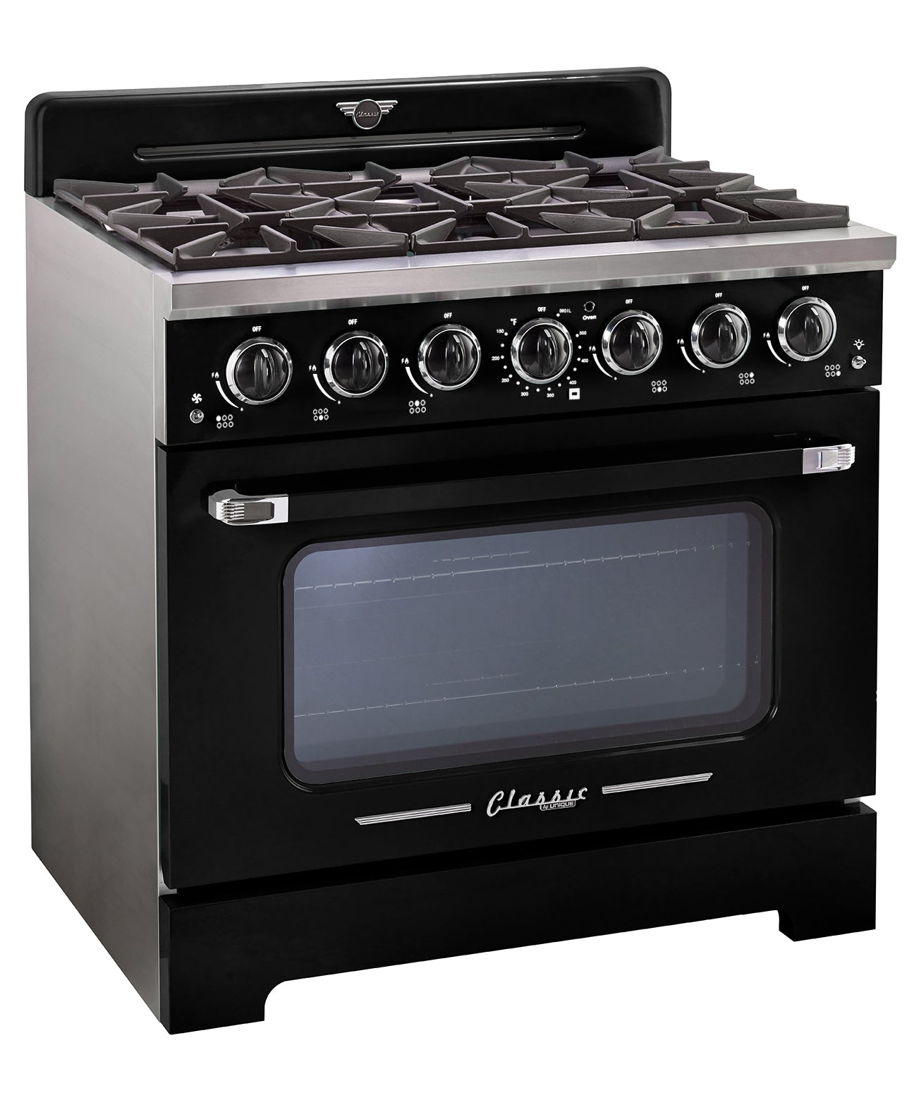 Unique Appliances - 5.2 cu. ft  Gas Range in Midnight Black - UGP-36CR B