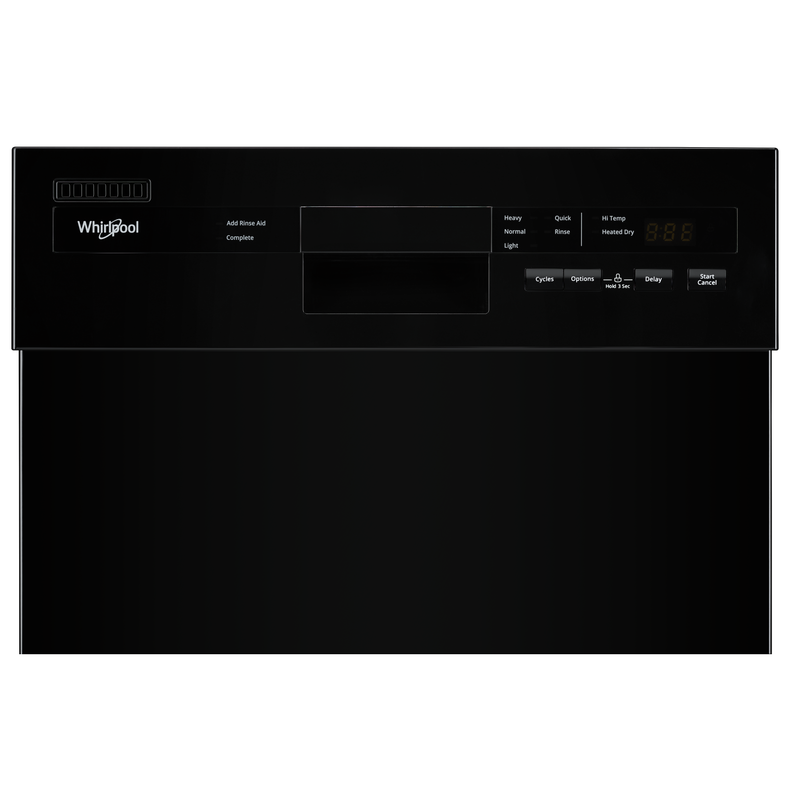 Whirlpool - 50 dBA Built In Dishwasher in Black - WDPS5118PB